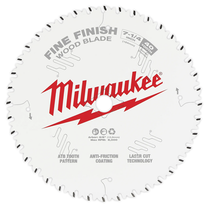 Milwaukee 12 in. D X 1 in. Fine Finish Tungsten Carbide Circular Saw Blade 80 teeth 1 pk 48-40-1224, main product view
