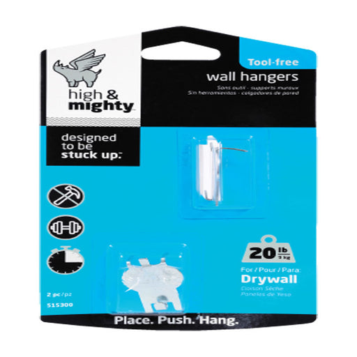 HILLMAN High & Mighty Silver Picture Hanger 20 lb 2 pk