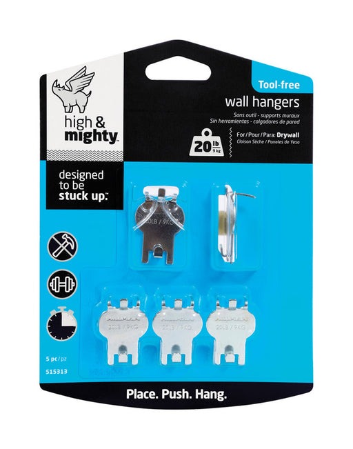 HILLMAN High & Mighty Picture Hanger 20 lb 5 pk