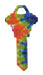 HILLMAN Wackeys Tie Dyed House/Office Key Blank 68 SC1 Single For Schlage