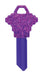 HILLMAN DIVA Purple Glitter House/Office Universal Key Blank SC1 Single
