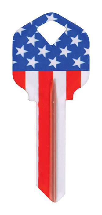 HILLMAN Wackey Stars & Stripes House/Office Universal Key Blank KW1 Single