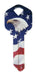 HILLMAN Wackey Flag & Eagle House/Office Universal Key Blank KW1 Single