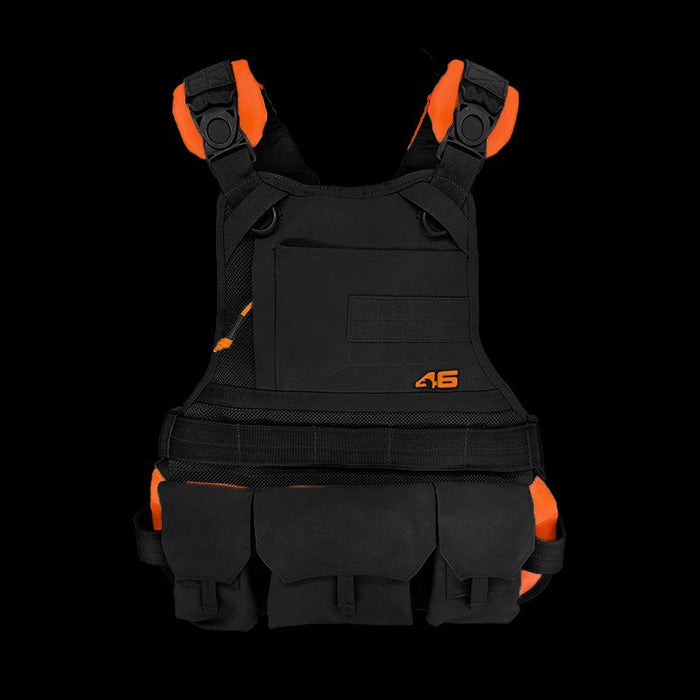 JourneyMESH™ Chest Rig W/ Cargo Pockets - V3 Black/Orange