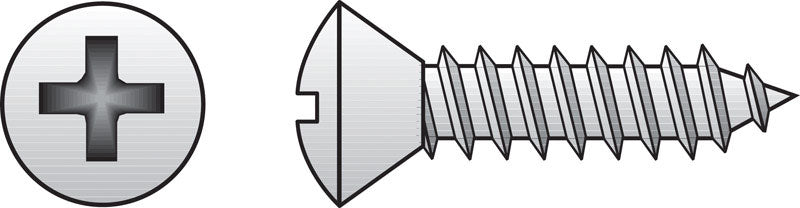 HILLMAN No. 6 X 5/8 in. L Phillips Flat Head Sheet Metal Screws 100 pk