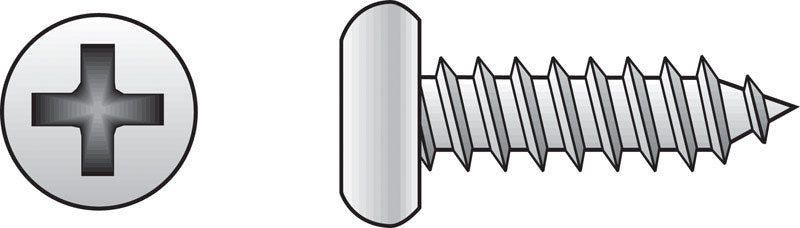 HILLMAN No. 4 X 5/8 in. L Phillips Pan Head Sheet Metal Screws 100 pk