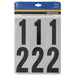 HILLMAN 3 in. Reflective Black Vinyl Self-Adhesive Number Set 0-9 26 pc
