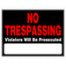 HILLMAN English Black No Trespassing Sign 15 in. H X 19 in. W