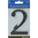 HILLMAN Distinctions 4 in. Bronze Zinc Die-Cast Screw-On Number 2 1 pc