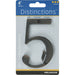 HILLMAN Distinctions 4 in. Bronze Zinc Die-Cast Screw-On Number 5 1 pc