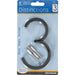 HILLMAN Distinctions 5 in. Black Steel Screw-On Number 3 1 pc
