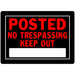 HILLMAN English Black No Trespassing Sign 10 in. H X 14 in. W