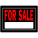 HILLMAN English Black For Sale Sign 10 in. H X 14 in. W