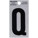 HILLMAN 2 in. Reflective Black Vinyl Self-Adhesive Letter Q 1 pc
