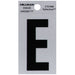 HILLMAN 2 in. Reflective Black Vinyl Self-Adhesive Letter E 1 pc
