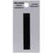 HILLMAN 2 in. Reflective Black Vinyl Self-Adhesive Letter I 1 pc