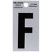 HILLMAN 2 in. Reflective Black Vinyl Self-Adhesive Letter F 1 pc