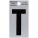 HILLMAN 2 in. Reflective Black Vinyl Self-Adhesive Letter T 1 pc