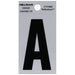 HILLMAN 2 in. Reflective Black Vinyl Self-Adhesive Letter A 1 pc