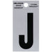 HILLMAN 2 in. Reflective Black Vinyl Self-Adhesive Letter J 1 pc
