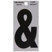 HILLMAN 3 in. Reflective Black Vinyl Self-Adhesive Special Character Ampersand 1 pc