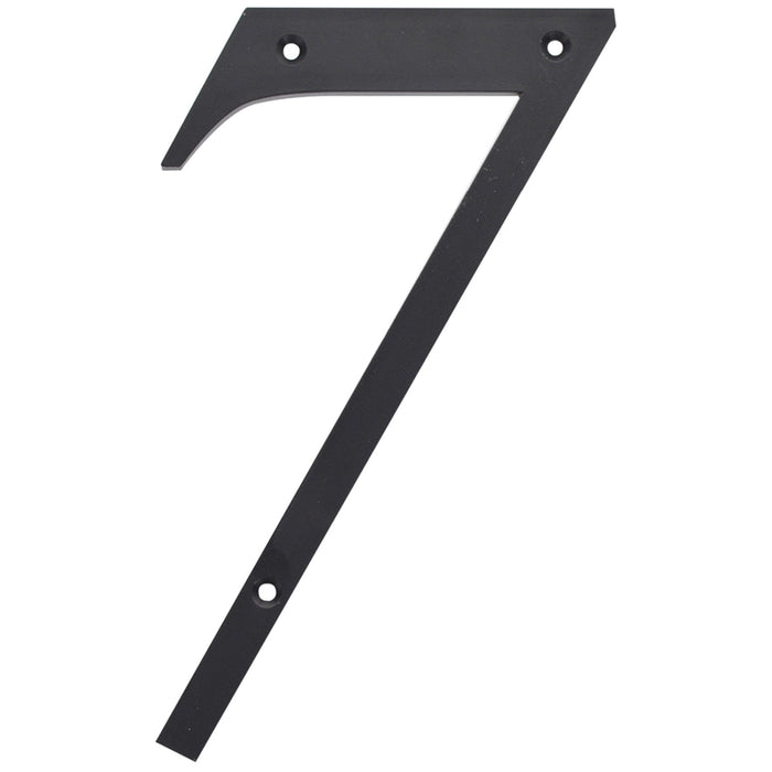 HILLMAN 6 in. Reflective Black Plastic Nail-On Number 7 1 pc