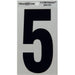 HILLMAN 5 in. Reflective Black Vinyl Self-Adhesive Number 5 1 pc