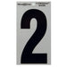 HILLMAN 5 in. Reflective Black Vinyl Self-Adhesive Number 2 1 pc