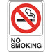 HILLMAN English White No Smoking Sign 5 in. H X 7 in. W