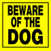 HILLMAN English Yellow Beware Sign 11 in. H X 11 in. W