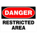 HILLMAN English White Danger Sign 10 in. H X 14 in. W