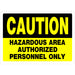 HILLMAN English White Caution Sign 10 in. H X 14 in. W
