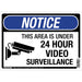 HILLMAN English White Security Sign 10 in. H X 14 in. W
