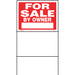 HILLMAN English Red For Sale Sign 18 in. H X 24 in. W