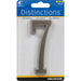 HILLMAN Distinctions 4 in. Silver Zinc Die-Cast Self-Adhesive Number 7 1 pc
