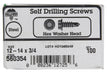 HILLMAN No. 12-14 X 3/4 in. L Hex Hex Washer Head Sheet Metal Screws 100 pk