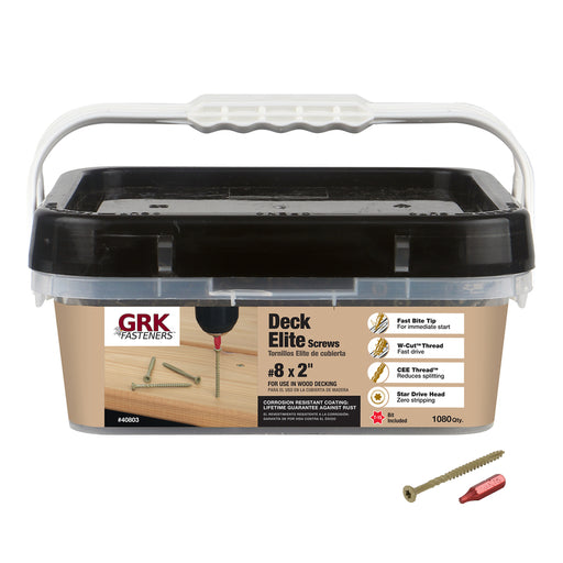 GRK Fasteners Deck Elite No. 8 X 2 in. L Tan Star Star Head Deck Screws 1080 pk
