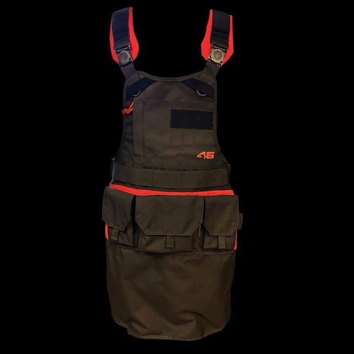 Workshop Apron with Cargo Pockets Black/Orange
