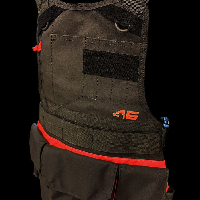 Workshop Apron with Cargo Pockets Black/Orange