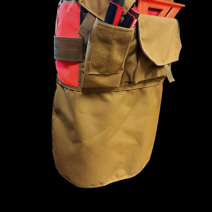Workshop Apron with Cargo Pockets Black/Orange