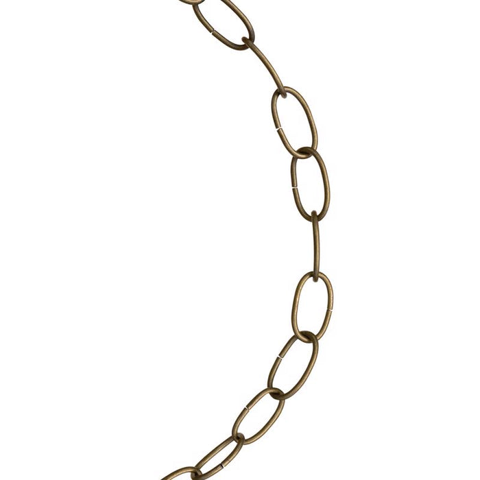 Koch Industries #10 Antique Brass Brown Brass Decorative Chain 0.175 in. D 122 in.