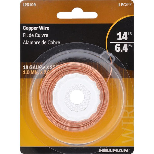 HILLMAN 25 ft. L Copper 18 Ga. Wire