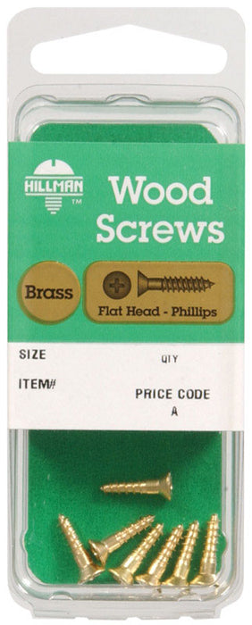 HILLMAN No. 6 X 1-1/4 in. L Phillips Coarse Wood Screws 4 pk