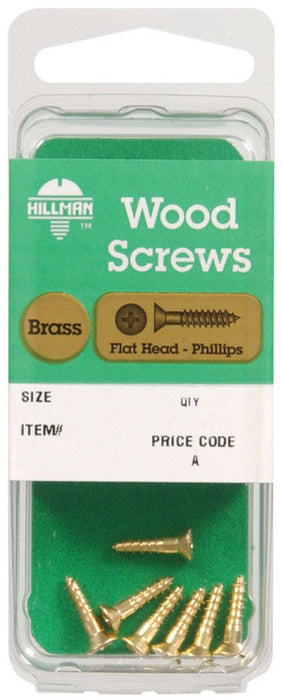 HILLMAN No. 12 X 1-1/2 in. L Phillips Coarse Wood Screws 2 pk