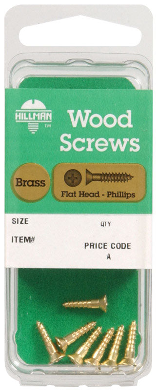 HILLMAN No. 12 X 1-1/2 in. L Phillips Coarse Wood Screws 2 pk