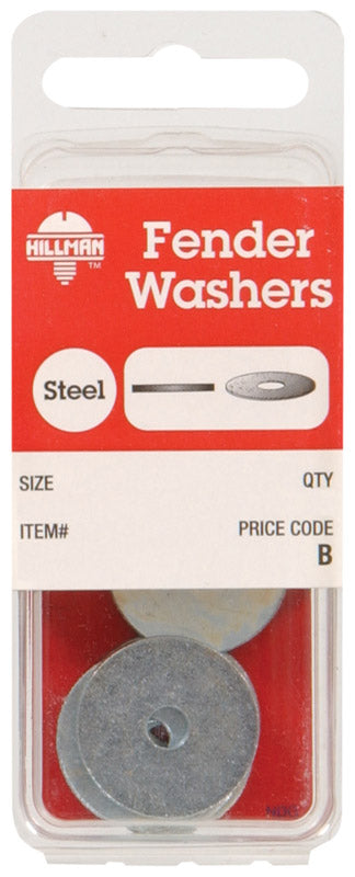 HILLMAN Zinc-Plated Steel 3/16 in. Fender Washer 4 pk