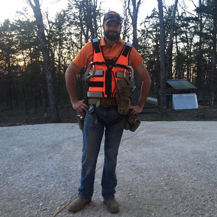 Saratoga Tool Vest® Fall Harness Compatible - HiViz Orange