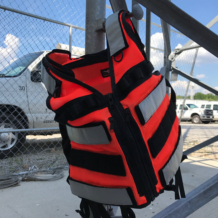 Saratoga Tool Vest® Fall Harness Compatible - HiViz Orange