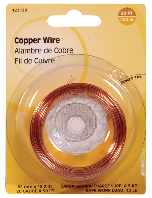 HILLMAN 50 ft. L Copper 20 Ga. Wire