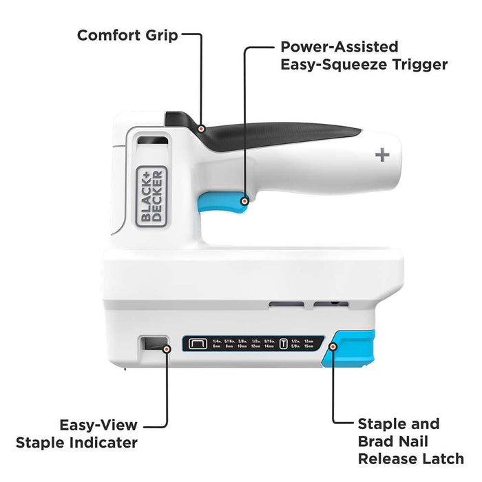 BLACK+DECKER 4V MAX Cordless Stapler, USB Rechargeable (BCN115FF)